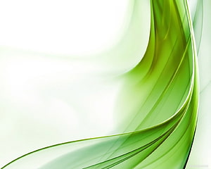 Elegant Green Wave Abstract Design with Flowing Curves and Soft White Background HD wallpaper