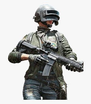 PUBG Mobile Female Soldier Character in Tactical Gear Holding Assault Rifle HD phone wallpaper