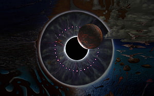 Pink Floyd Pulse Album Artwork Featuring Cosmic Eye and Planet HD wallpaper