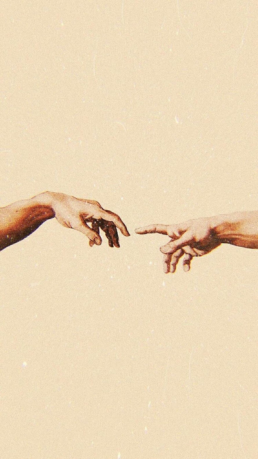 The Creation of Adam Hands Reaching Toward Each Other in Classic Renaissance Art Style HD phone wallpaper