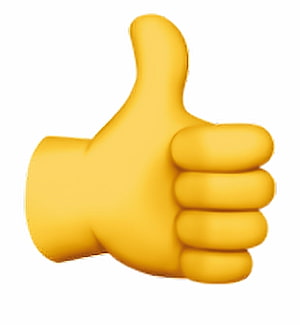 Yellow Thumbs Up Emoji Icon on White Background HD phone wallpaper