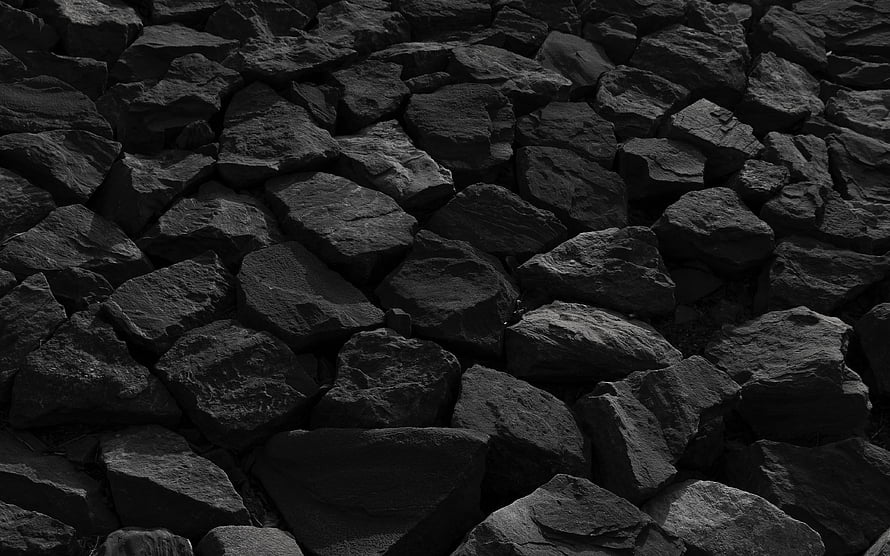 Dark Black Stone Texture Background with Rough Gravel and Pebble Details HD wallpaper