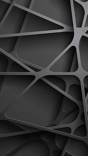Dark Grey Abstract Geometric Mesh Pattern with Layered Depth and Minimalist Design HD phone wallpaper