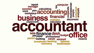 Accountant and Business Finance Word Cloud Concept HD wallpaper