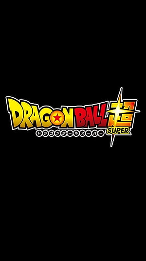 Dragon Ball Super Official Logo on Black Background HD phone wallpaper
