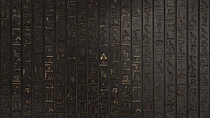 Assassin's Creed Origins Egyptian Hieroglyphic Wall Texture HD wallpaper