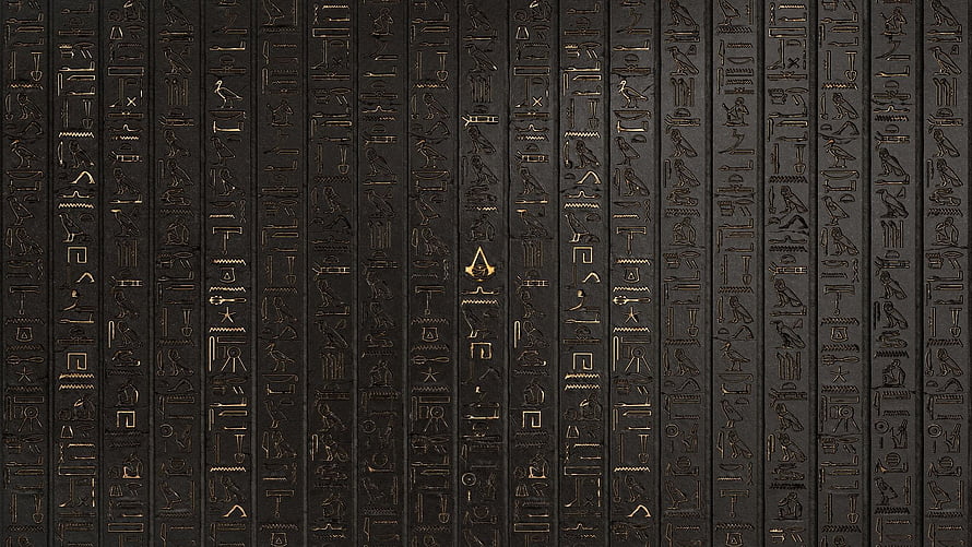 Assassin's Creed Origins Egyptian Hieroglyphic Wall Texture HD wallpaper