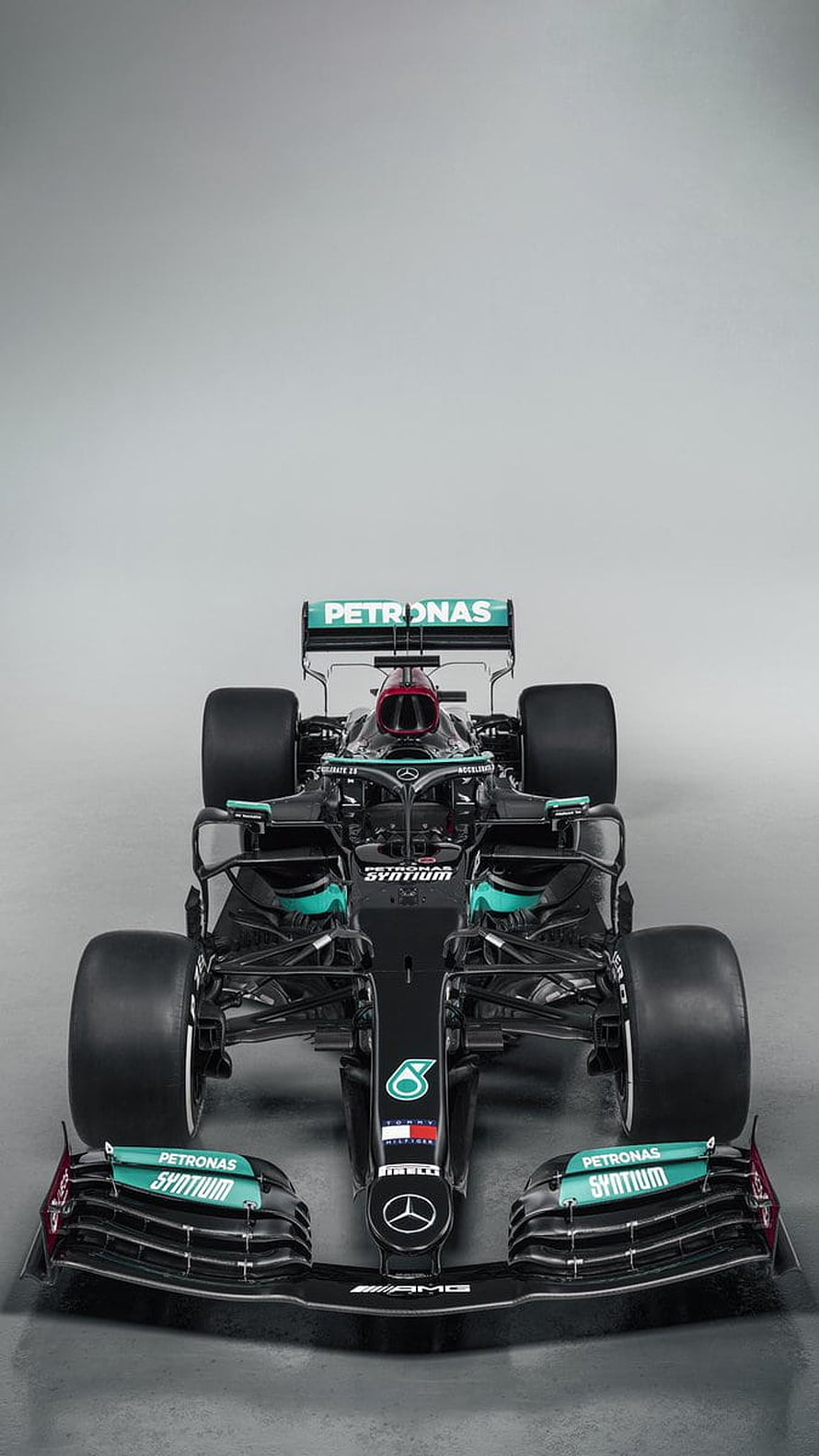 Mercedes AMG Petronas F1 W12 Formula One Race Car Front View HD phone wallpaper