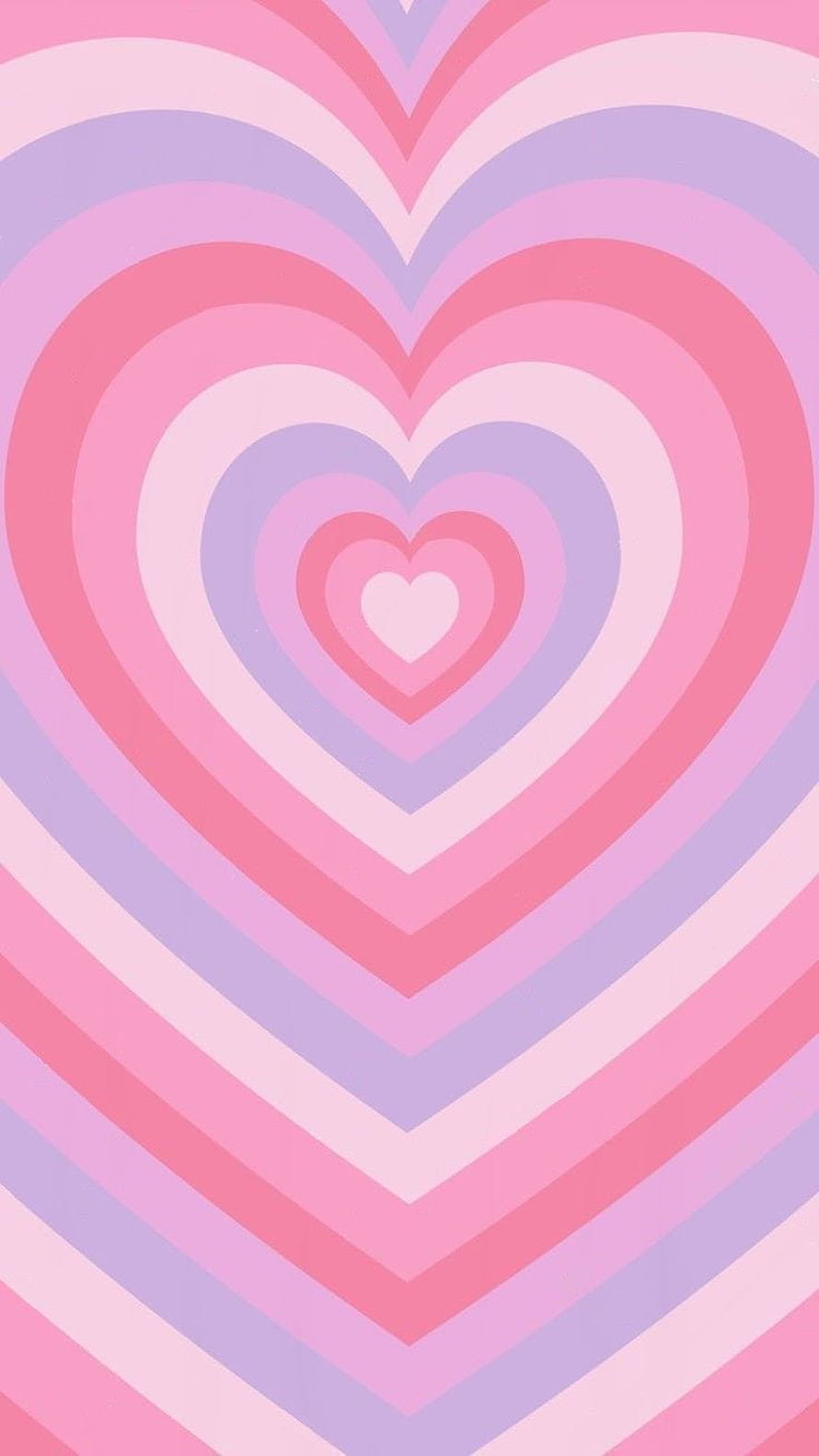 Pastel Pink and Lavender Concentric Heart Pattern with Soft Aesthetic Design HD phone wallpaper