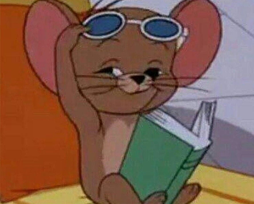 Tom and Jerry Jerry Reading Book With Sunglasses Classic Cartoon Illustration HD wallpaper