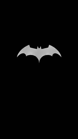 Minimalist Batman Symbol on Black Background HD phone wallpaper