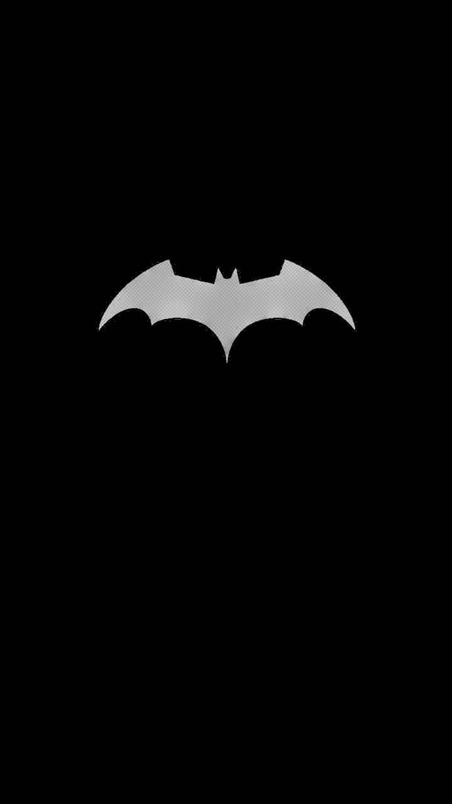 Minimalist Batman Symbol on Black Background HD phone wallpaper