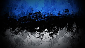 Dark Blue and Black Abstract Ink Splatter Art Background HD wallpaper
