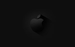 Minimalist Apple Logo on Dark Textured Background HD wallpaper