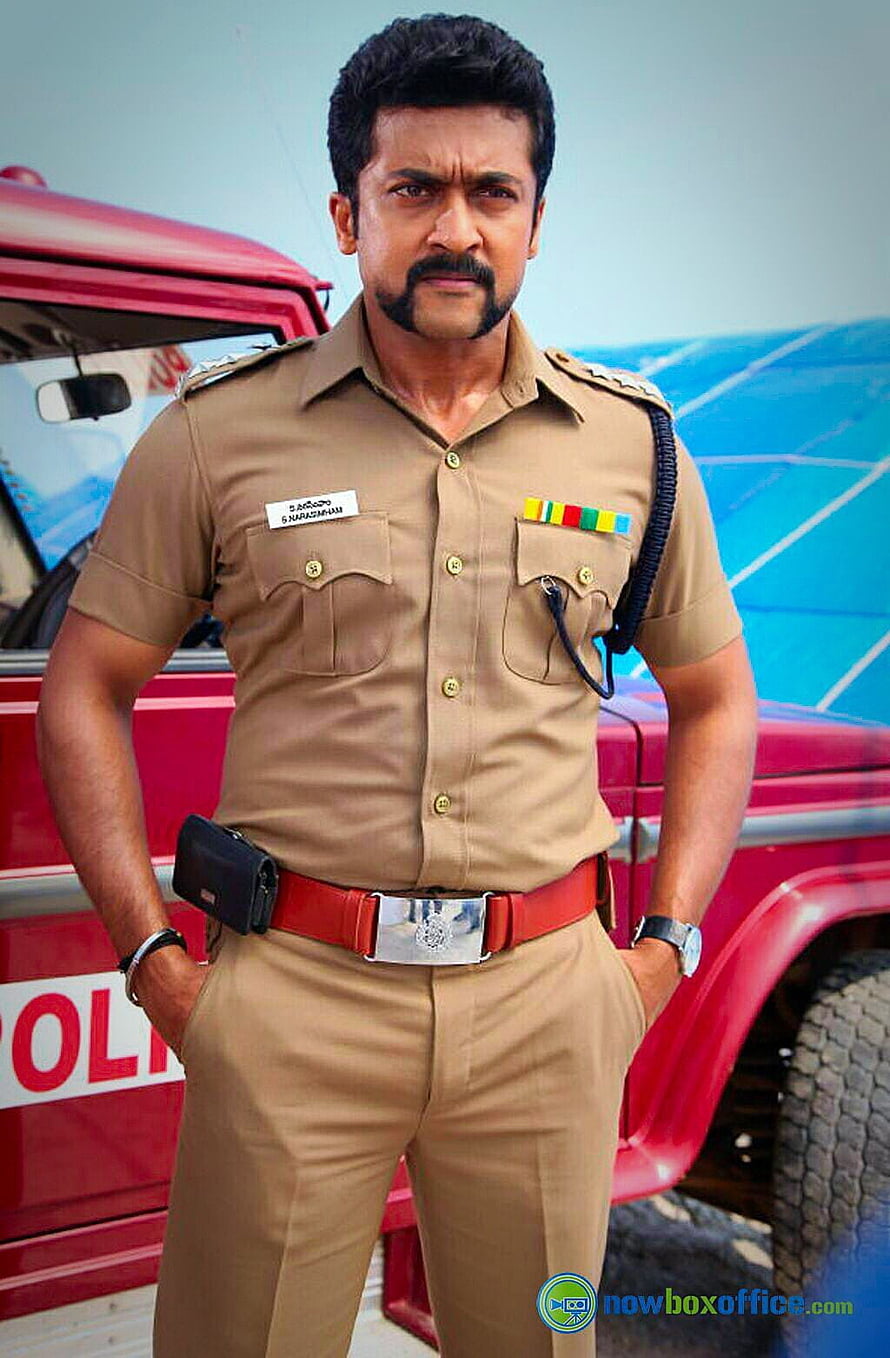 Suriya as IPS Officer S. Narazhman in Singham Police Uniform HD phone wallpaper