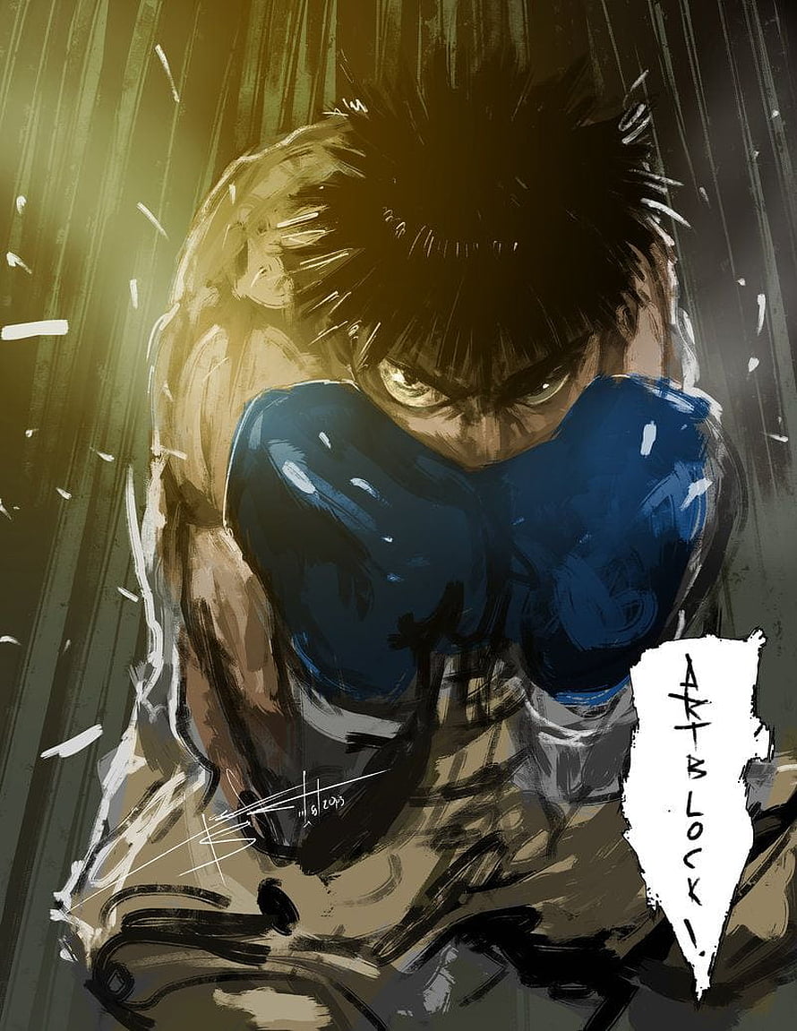 Hajime no Ippo Makunochi Ippo Intense Boxing Fan Art Illustration HD phone wallpaper