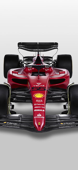 Ferrari Formula 1 Race Car Front View with Sponsor Logos and Aerodynamic Design HD phone wallpaper