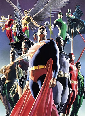 Alex Ross Justice League of America Classic Comic Book Cover Art HD phone wallpaper