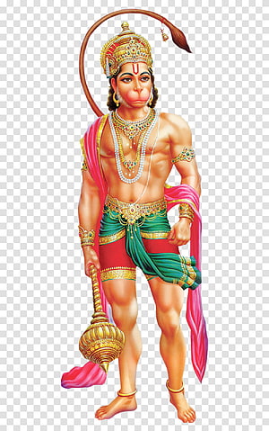 Hanuman Deity Illustration with Mace and Crown on Transparent Background, Hanuman Hanuman, Person, Face, Pendant, Gold Transparent Png, Hanuman Face HD phone wallpaper