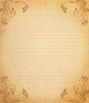 Vintage Floral Corner Frame on Aged Parchment with Ruled Lines for Writing HD phone wallpaper