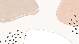Minimalist Beige Abstract Wallpaper With Organic Shapes And Black Dots HD wallpaper