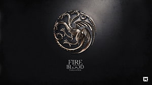 House Targaryen Three-Headed Dragon Sigil from Fire and Blood HD wallpaper