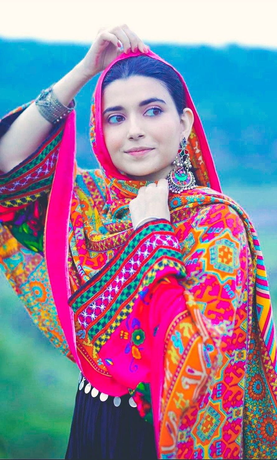 Nimrat Khaira in Vibrant Punjabi Ethnic Wear with Traditional Jewelry HD phone wallpaper