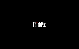 ThinkPad Logo on Black Background Minimalist Design HD wallpaper