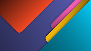 Vibrant Material Design Abstract Geometric Shapes with Layered Colorful Diagonal Strips HD wallpaper