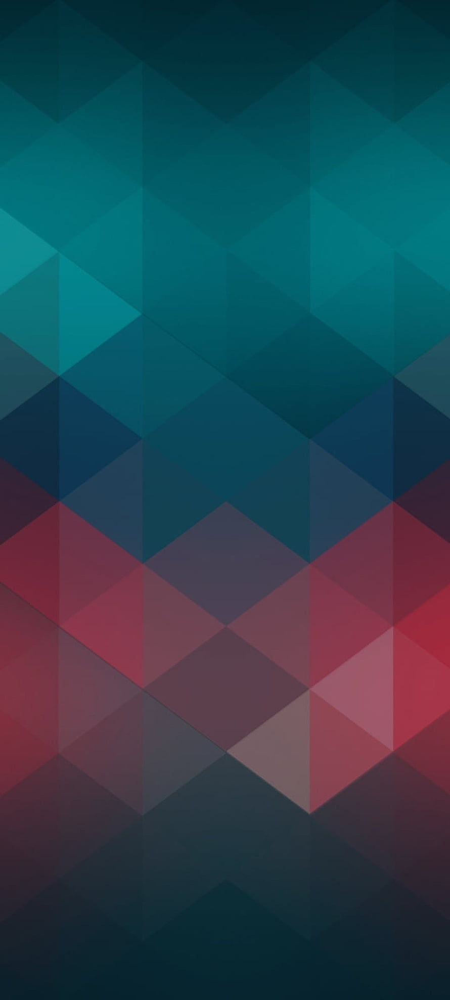 Abstract Geometric Low Poly Pattern in Teal and Crimson Tones HD phone wallpaper