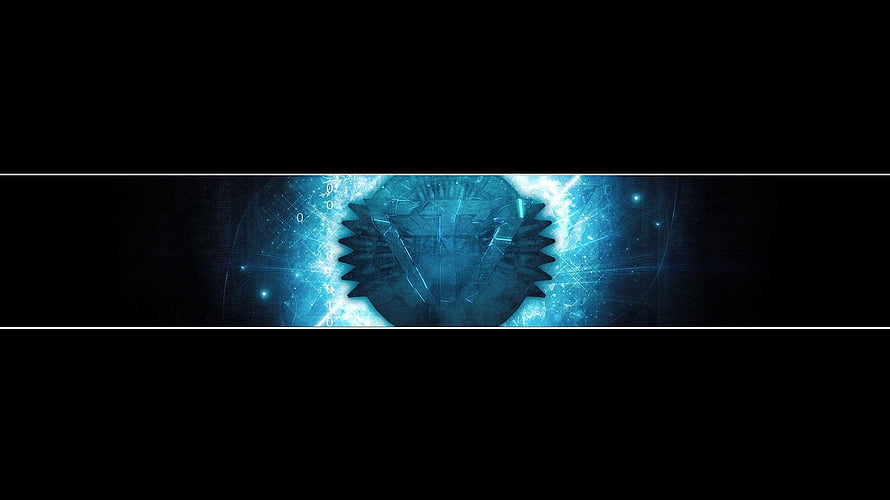 Futuristic Blue Digital Interface with Central Mechanical Gear and Glowing Circuitry HD wallpaper