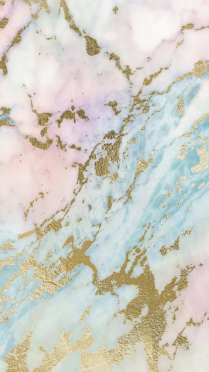 Pastel Blue and Pink Marble Texture with Gold Leaf Veining HD phone wallpaper