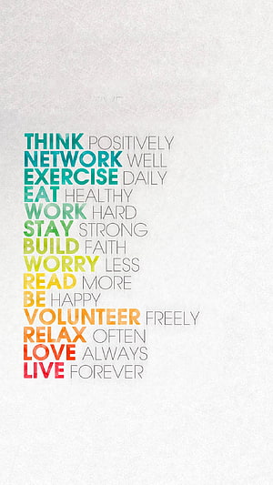 Colorful Motivational Typography with Positive Life Affirmations on Textured Paper HD phone wallpaper