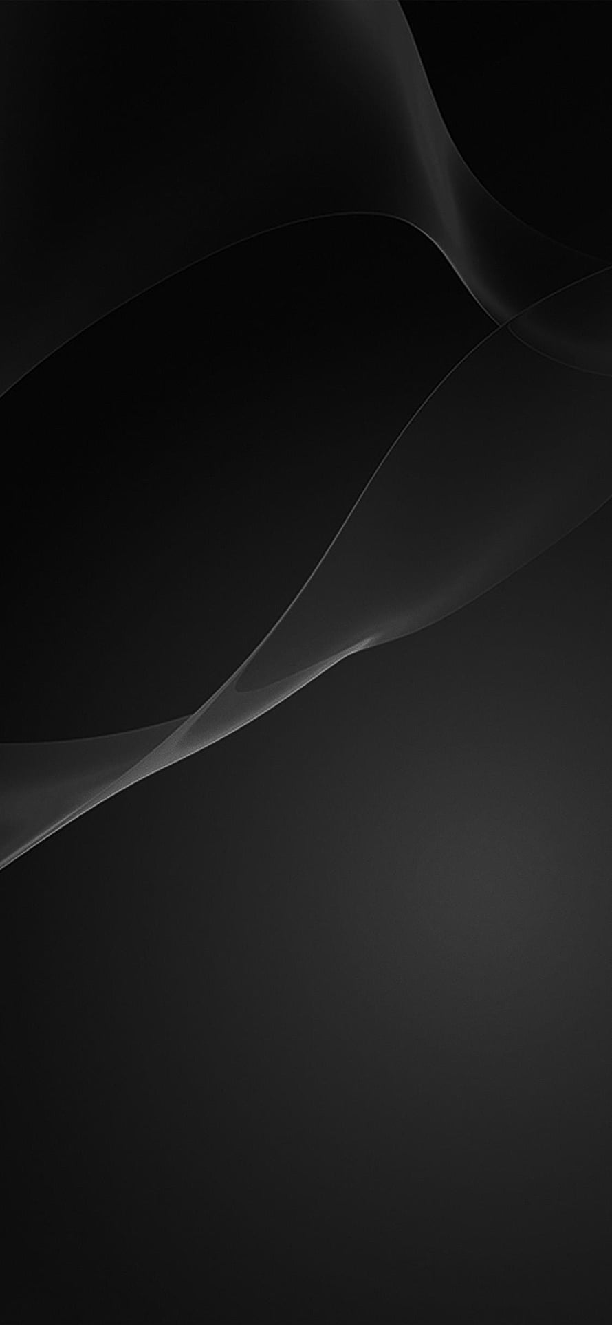 Minimalist Dark Abstract Flowing Lines on Black Background HD phone wallpaper