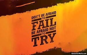Bold Grunge Motivational Quote on Vibrant Orange Background HD wallpaper