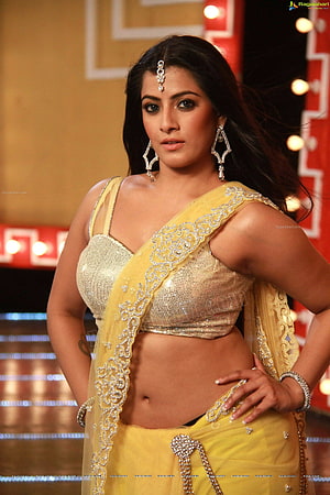 Varalakshmi Sarathkumar in a yellow and gold embellished saree with traditional jewelry HD phone wallpaper