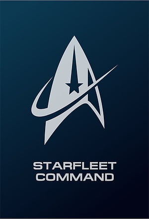 Star Trek Starfleet Command Emblem on Deep Navy Background HD phone wallpaper