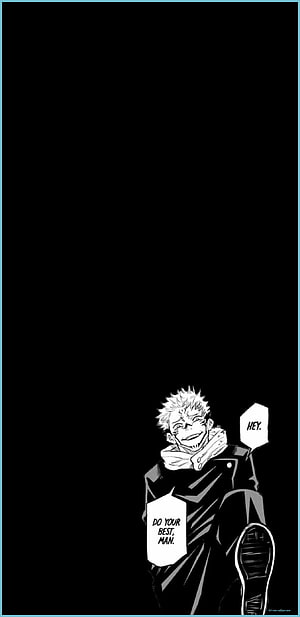 Gojo Satoru Jujutsu Kaisen Black and White Manga Panel with Speech Bubbles HD phone wallpaper