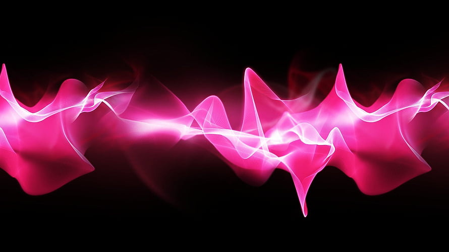 Vibrant Pink Smoke Waves on Black Background Abstract Digital Art HD wallpaper