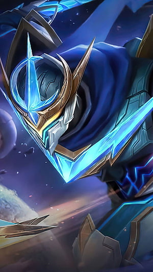 Gusion Mobile Legends Cosmic Armor Character Artwork HD phone wallpaper
