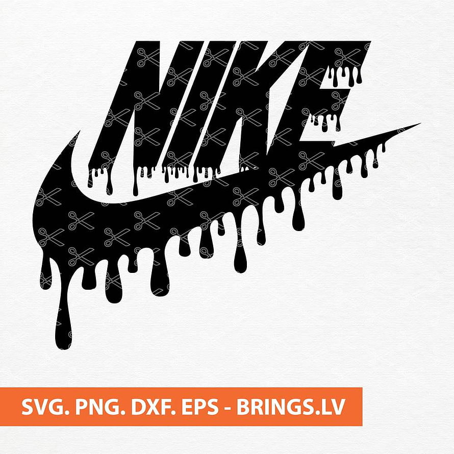 Nike Drip Logo with Scissors Pattern and Melting Ink Effect HD phone wallpaper