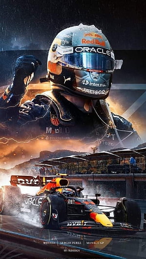 Sergio Perez Victory at Monaco Grand Prix in Oracle Red Bull Racing F1 Car HD phone wallpaper