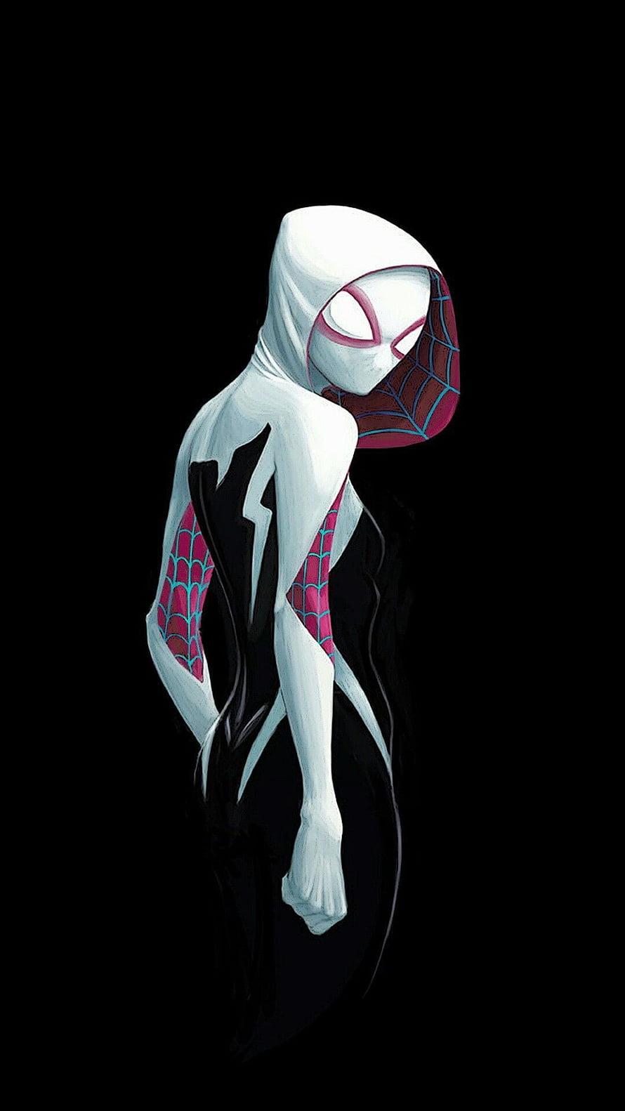 Gwen Stacy Spider-Gwen Character Art from Into the Spider-Verse HD phone wallpaper