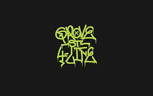 Grove Street 4 Life Graffiti Tag on Dark Background HD wallpaper