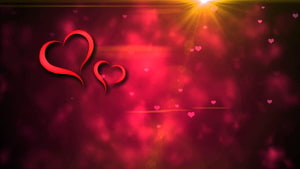 Romantic Red Heart Design with Bokeh Lights and Lens Flare for Valentine's Day HD wallpaper
