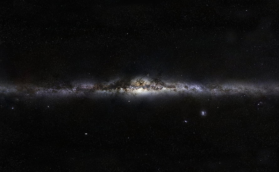 Milky Way Galaxy Core Spanning the Night Sky with Dense Star Fields and Dark Dust Lanes HD wallpaper