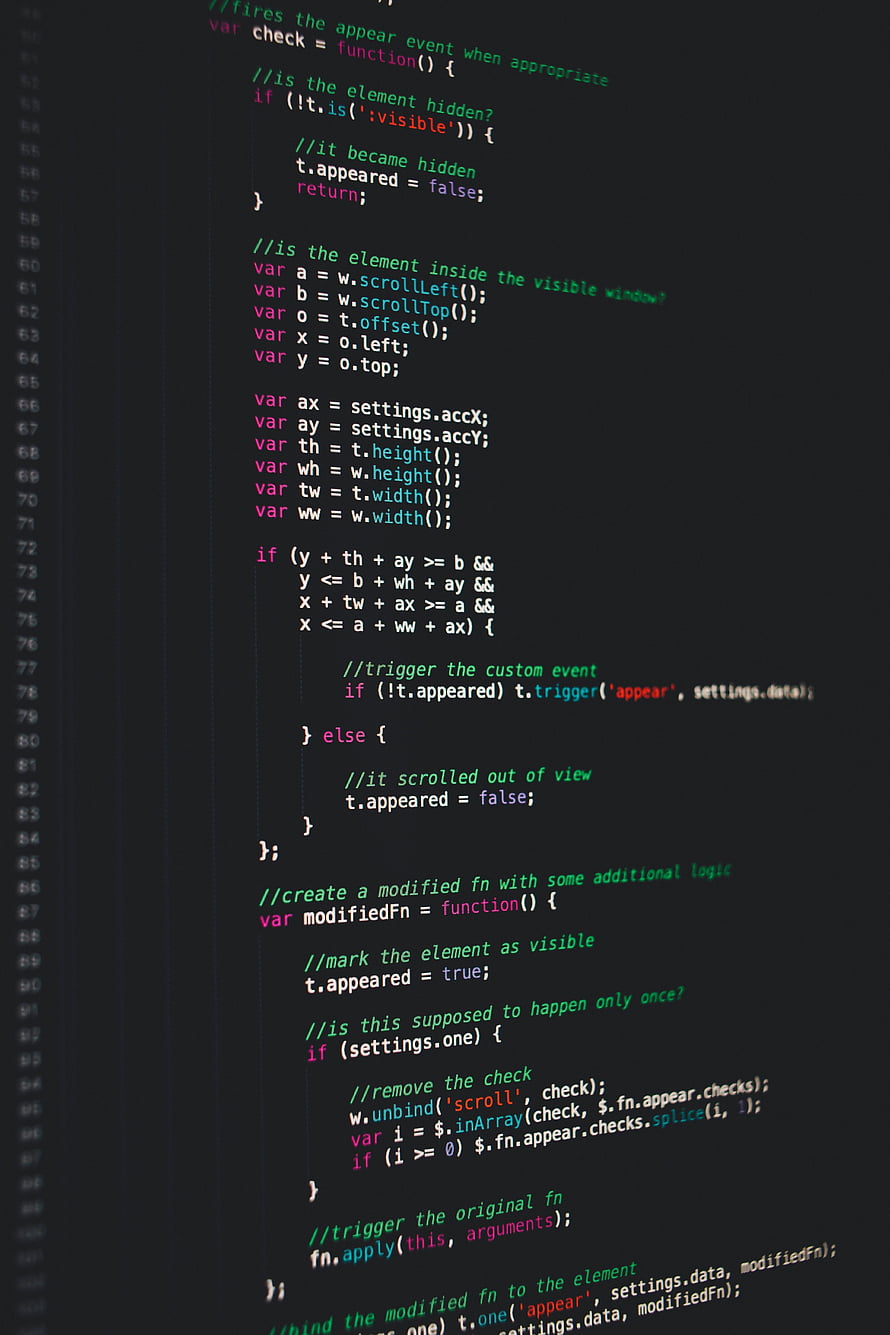 Dark Mode JavaScript Source Code Displayed on a Computer Monitor Screen HD phone wallpaper