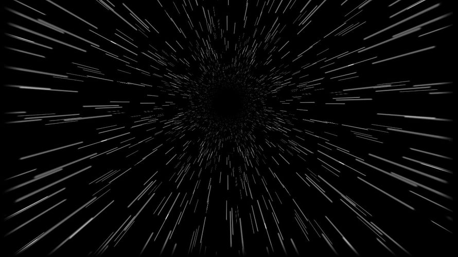 Star Wars Hyperspace Jump Through Deep Space Galaxy HD wallpaper