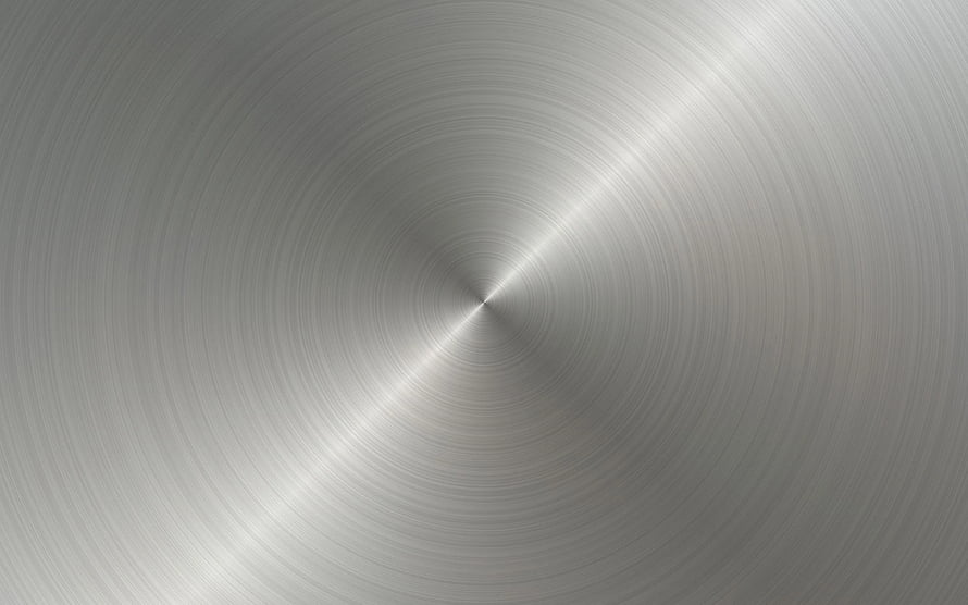 Radial brushed steel texture with concentric circular grain and diagonal light reflection HD wallpaper