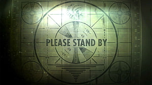 Retro CRT Television Test Pattern With Please Stand By Text And Vintage Static HD wallpaper